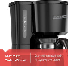 Load image into Gallery viewer, BLACK+DECKER CM0700B 5-Cup Coffee Maker, Compact Design