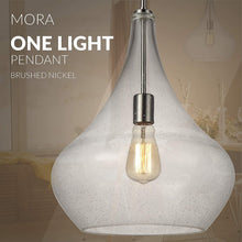 Load image into Gallery viewer, Sea Gull Lighting 6528201-962 Mora One Light Pendant Hanging Modern Fixture, Brushed Nickel