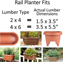 Load image into Gallery viewer, Bloem Deck Balcony Rail Planter (DR2400), Black, 24&quot;