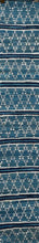 Load image into Gallery viewer, Reversible Blue and White Geometric Table Runner