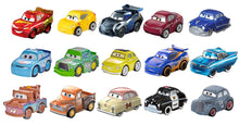 Load image into Gallery viewer, Disney Cars Diecast Mini Racers Variety 15-pack Including First-Look Metallic Rust-Eze Racing Center Lightning McQueen and Metallic Intro Ramone plus Jackson Storm, Cruz Ramirez, Mater, Smokey, 9 More