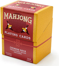 Load image into Gallery viewer, Chinese Mahjong Playing Cards - 144-Card Deck for Traditional Game Play, Includes Rules and Storage Box by Brybelly