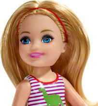 Load image into Gallery viewer, Barbie Club Chelsea Doll, 6-inch Blonde with Dinosaur-Themed Look, (GMR96)
