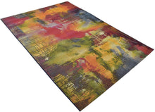 Load image into Gallery viewer, Unique Loom Outdoor Modern Collection Watercolor Abstract Transitional Indoor and Outdoor Flatweave