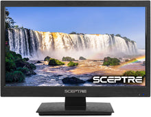 Load image into Gallery viewer, Sceptre 18" LED HDTV HDMI VGA USB Clear QAM, Brushed Black 2019 (E185BV-SSC)