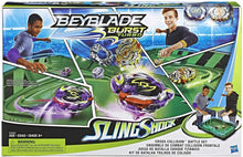 Load image into Gallery viewer, BEYBLADE Burst Turbo Slingshock Cross Collision Battle Set -- Complete Set with Burst Beystadium