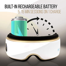 Load image into Gallery viewer, Heated Therapy Electric Eye Massager - Wireless Temple and Eye Massager Tool with Air Pressure and Vibration for Migraine, Built-in Battery, Headache and Stress Relief Equipment - SereneLife SLEYMSG55