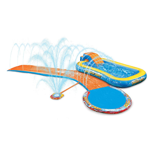 Banzai Inflatable Aqua Drench 3-in-1 Splash Park (Sprinkler, Slide and Pool)