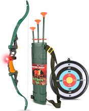 Load image into Gallery viewer, Bow and Arrow Set – Archery Toy Set for Kids | Hunting Role Play Toy | Includes 3 Suction Cup Arrows Target and Quiver – Maxx Action