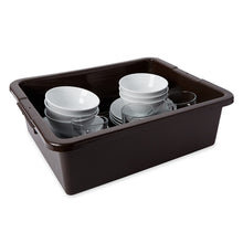 Load image into Gallery viewer, Rubbermaid Commercial Products FG335100BRN Standard Bus/Utility Box, 7.125 Gal, Brown