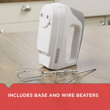 Load image into Gallery viewer, BLACK+DECKER Lightweight Hand Mixer, White, MX1500W