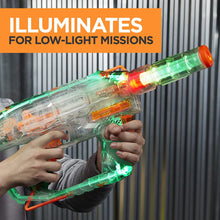 Load image into Gallery viewer, Evader Modulus Nerf Motorized Light-Up Toy Blaster Includes 12 Official Nerf Darts, 12-Dart Clip, Light-Up Barrel Extension for Kids, Teens, and Adults