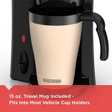 Load image into Gallery viewer, BLACK+DECKER Brew &#39;n Go Personal Coffeemaker with Travel Mug, Black/Beige, DCM18