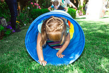 Load image into Gallery viewer, Pacific Play Tents Kids Find Me Multi Color 6 Foot Crawl Tunnel - Red, Yellow &amp; Blue