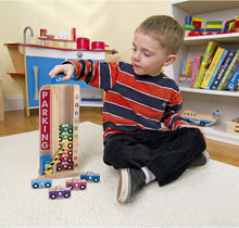 Load image into Gallery viewer, Melissa &amp; Doug Stack &amp; Count Wooden Parking Garage with 10 Cars