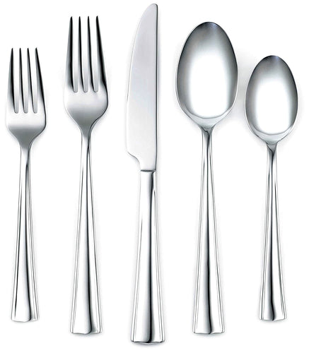 Corelle Coordinates Ruth Mirror 20-Piece Flatware Silverware Set, Stainless Steel, Service for 4, Includes Forks/Spoons/Knives