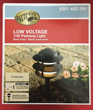Load image into Gallery viewer, Hampton Bay Low Voltage 11-Watt Black Incandescent 3-Tier Halogen Path Light
