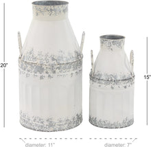 Load image into Gallery viewer, Deco 79 98478 Decorative Milk Can, White