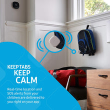 Load image into Gallery viewer, Samsung SmartThings Tracker [SM-V110AZWAATT] Live GPS-Enabled Tracking via Nationwide LTE-M Networks | Use for Kids, Cars, Keys, Pets Wallets, Luggage, and More - Small, White