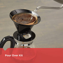 Load image into Gallery viewer, Black+Decker KE3000S-KIT Gooseneck Kettle, Pour Over Coffee Kit, Stainless Steel, 1 L