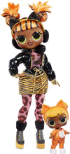 Load image into Gallery viewer, L.O.L. Surprise! O.M.G. Winter Chill Missy Meow Fashion Doll &amp; Baby Cat Doll with 25 Surprises