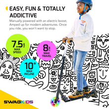 Load image into Gallery viewer, Swagtron SK3 Electric Scooter w/LED Wheels &amp; Kick-Start Boost, for Kids