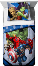 Load image into Gallery viewer, Marvel's Avengers 'Fight Club' 2 Piece Twin/Full Comforter and Sham Set, Kid's Bedding