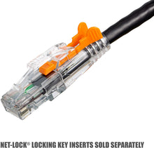 Load image into Gallery viewer, NTW NL-U6K-001OR Lockable CAT6 Patented Net-Lock Patch Cord, Snagless