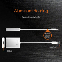 Load image into Gallery viewer, j5create USB 3.0 to 4K HDMI Display Adapter USB 3.0 Male Type-A Connector | HDMI Female Connector | 4K UHD | Resolution Up to 3840 x 2160 @ 30 Hz | Aluminum Housing