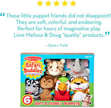 Load image into Gallery viewer, Melissa &amp; Doug Safari Buddies Hand Puppets Puppet Set