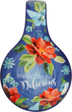 Load image into Gallery viewer, The Pioneer Woman Floral 2-Piece Mini Utensil Crock and Spoon Rest