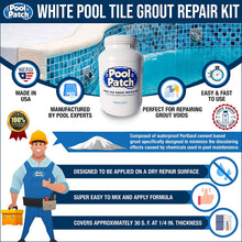 Load image into Gallery viewer, Pool Patch White Pool Tile Grout Repair Kit, 10-Pound, White