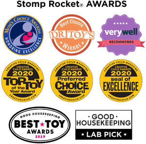 The Original Stomp Rocket Ultra Rocket LED, 4 Rockets - Outdoor Rocket Toy Gift for Boys and Girls- Comes with Toy Rocket Launcher - Ages 6 Years and Up