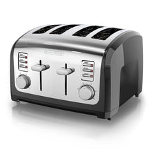 Load image into Gallery viewer, BLACK+DECKER 4-Slice Toaster, Stainless Steel, T4030