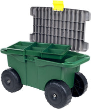 Load image into Gallery viewer, Pure Garden 75-MJ2011 20" Plastic Garden Storage Cart &amp; Scooter