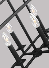 Load image into Gallery viewer, Sea Gull Lighting 6615008-839 Perryton Eight Island Pendant Hanging Modern Light Fixture, Blacksmith Finish