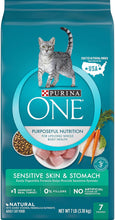 Load image into Gallery viewer, Purina ONE Sensitive Skin &amp; Stomach With Real Turkey, Natural Adult Dry Cat Food