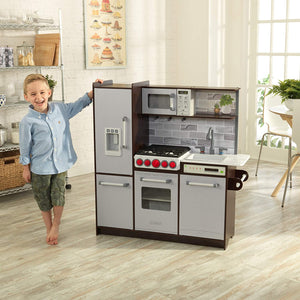 KidKraft Ultimate Elite Play Kitchen with Ez Kraft Assembly, Espresso, Large (53426)