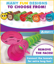 Load image into Gallery viewer, GigaTent 72&quot; Long (6 Feet) pop up Dolphin Play Tunnel  Indoors &amp; Outdoors Pink