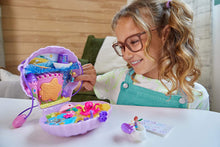 Load image into Gallery viewer, Polly Pocket Tiny Power Seashell Purse Compact with Wearable Strap, Fun Under-The-Sea Features, Micro Polly and Lila Mermaid Dolls, 2 Accessories &amp; Sticker Sheet; for Ages 4 Years Old &amp; Up