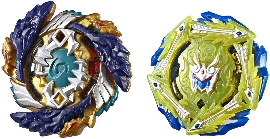BEYBLADE Burst Turbo Slingshock Dual Pack Fafnir F4 and Rudr R4 -- 1 Left-Spin, 1 Right-Spin Battling Tops, Age 8+
