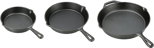 3-Piece Cast Iron Skillet Set