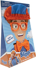Load image into Gallery viewer, Blippi Costume Roleplay Accessories, Perfect for Dress Up and Play Time - Includes Iconic Orange Bow Tie, Suspenders, Hats and Glasses, for Young Children and Toddlers - Roleplay Set