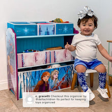 Load image into Gallery viewer, Delta Children 6-Bin Toy Storage Organizer, Disney Frozen