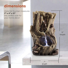 Load image into Gallery viewer, Alpine Corporation 11&quot; Tall Indoor Rainforest Tabletop Fountain with LED Lights