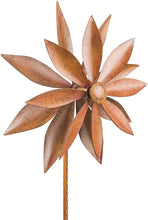 Load image into Gallery viewer, Alpine Corporation NCY354 Alpine Rustic Metal Rudbeckia Windmill Stake, 96 Inch Tall, Rusty