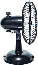 Load image into Gallery viewer, Comfort Zone Oscillating Desk Fan, Black