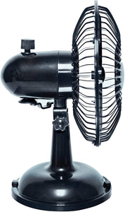 Comfort Zone Oscillating Desk Fan, Black