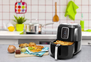 Maxi-Matic Personal Compact Space Saving Electric Hot Air Fryer Oil-Less Healthy Cooker, Timer & Temperature Controls, PFOA/PTFE Free, 700-Watts with Recipes