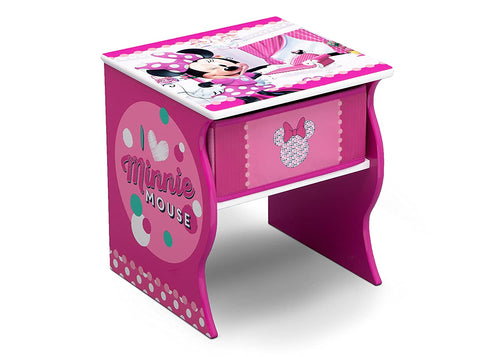 Delta Children Side Table with Storage, Disney Minnie Mouse
